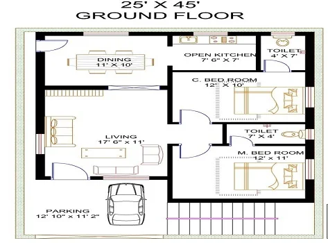 Featured Image of 2 BHK Floor Plan of Birla Trimaya